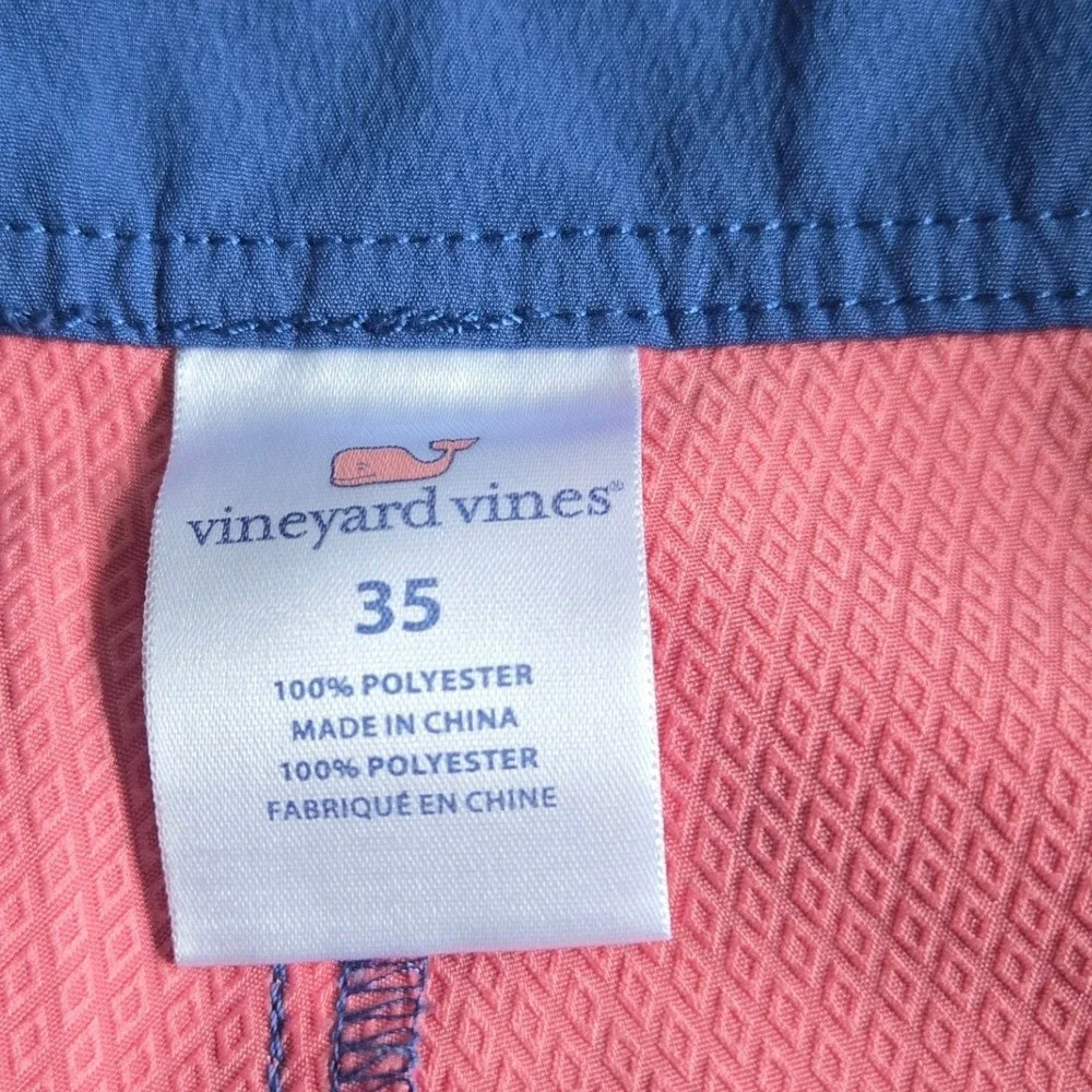 Vineyard Vines Mens Colorblock Board Shorts Pink Blue Turquoise Size 35